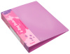 Папка панорама на 4-х кольцах Бюрократ Pastel PAST0740/4RPINK A4 пластик 0.7мм кор.40мм торц.карм с бум. встав розовый