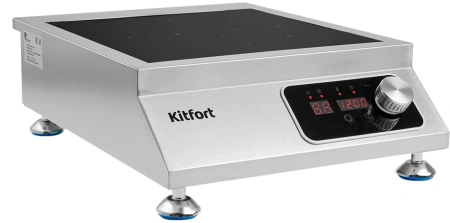 Плита Индукционная Kitfort КТ-143 серебристый/черный стеклокерамика (настольная)