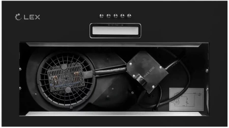 Вытяжка встраиваемая Lex GS Bloc LIGHT 600 черный управление: кнопочное (1 мотор)