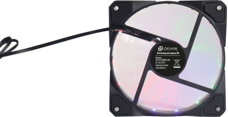 Вентилятор Оклик OG-CF120RGB2-BK 120x120x25 3-pin 4-pin (Molex)25dB LED Ret