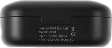 Гарнитура внутриканальные Lenovo HT28 черный беспроводные bluetooth в ушной раковине (УТ000023561)