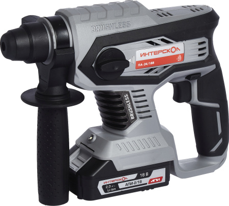 Перфоратор Интерскол ПА-24/18В без АКБ и ЗУ патр.:SDS-plus уд.:2.2Дж аккум. (кейс в комплекте)