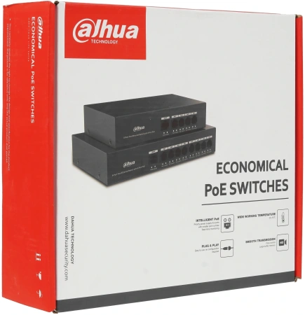 Коммутатор Dahua DH-PFS3005-4ET-36 4x100Mb 4PoE+ 36W неуправляемый