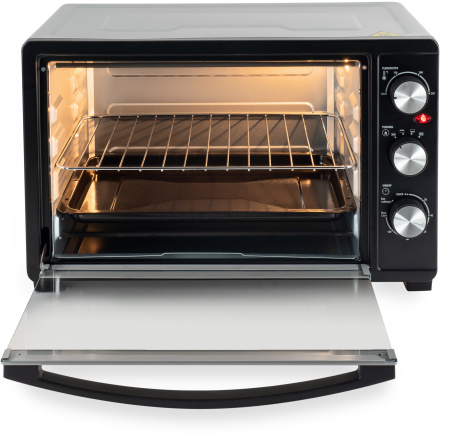 Мини-печь Hyundai MIO-HY074 30л. 1500Вт серебристый/черный