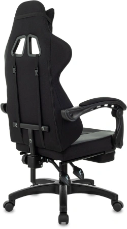 Кресло игровое Zombie Weaver черный/серый с подголов. крестов. пластик подст.для ног пластик черный