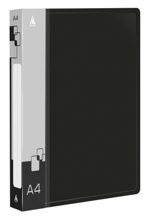 Папка на 4-х кольцах Бюрократ -0827/4R A4 пластик 0.7мм кор.27мм внутр. с вставкой ассорти