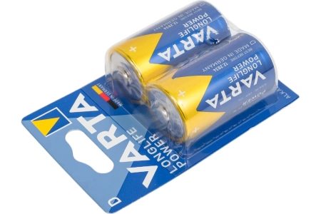 Батарея Varta Longlife power LR20 BL2 Alkaline D (2шт) блистер