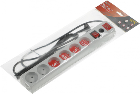 Сетевой фильтр Most LR 3м (6 розеток) белый (коробка)