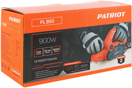 Рубанок Patriot PL 850 900Вт 82мм 16000об/мин