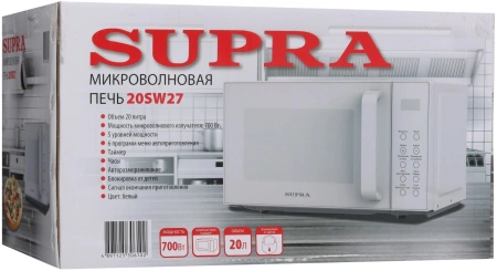 Микроволновая Печь Supra 20SW27 20л. 700Вт белый