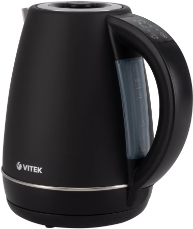 Чайник электрический Vitek VT-1161 1.7л. 2200Вт черный корпус: сталь
