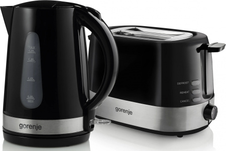 Чайник электрический Gorenje K17BK 1.7л. 2200Вт черный/серебристый (корпус: пластик)