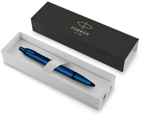 Ручка шариков. Parker IM Monochrome K328 (CW2172966) Blue PVD M син. черн. подар.кор.
