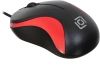 Мышь Оклик 115S черный/красный оптическая (1200dpi) USB для ноутбука (3but)
