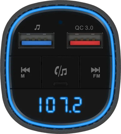 Автомобильный FM-модулятор Navitel BHF02 BASE черный MicroSD BT USB (BHF02_BASE)