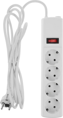 Сетевой фильтр Юнивольт 00-00000387 3м (4 розетки) белый (коробка)