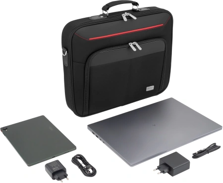 Сумка для ноутбука 15.6" Digma HC-211 черный/красный полиэстер (HC211BKR)