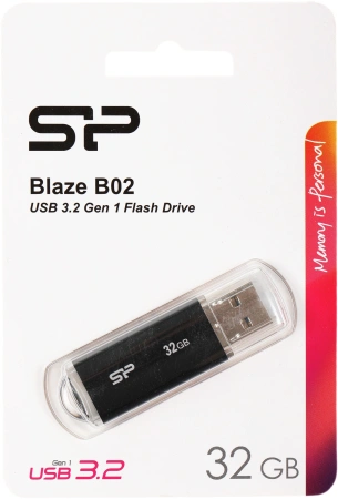 Флеш Диск Silicon Power 32Gb Blaze B02 SP032GBUF3B02V1K USB3.1 черный