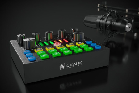 Микрофон проводной Оклик SM-600G 2.5м черный