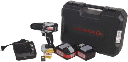 Дрель-шуруповерт Интерскол ДА-13/36В 50 аккум. патрон:быстрозажимной (кейс в комплекте) (851.2.2.70)