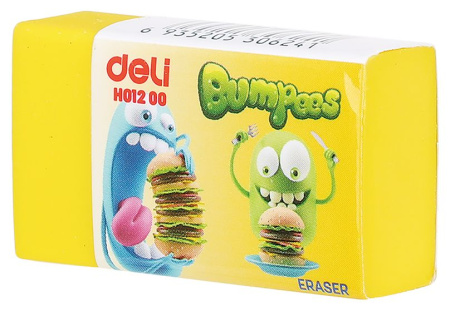 Ластик Deli EH01200 Bumpees 40х22х12мм ассорти