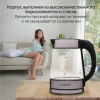Чайник электрический Starwind SKG3311 1.7л. 2200Вт черный/серебристый (корпус: стекло)