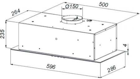 Вытяжка встраиваемая Weissgauff Aura 900 черный управление: кнопочное (1 мотор)