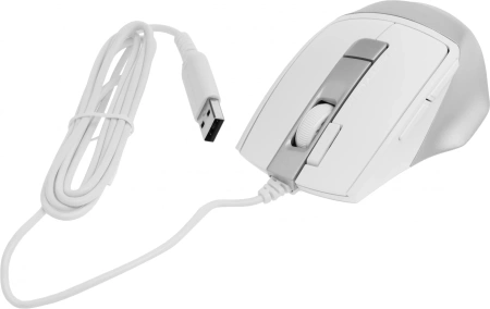 Мышь A4Tech Fstyler FM45S Air белый/серебристый оптическая (2400dpi) silent USB (7but)
