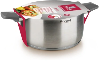 Кастрюля Rondell Strike RDS-715 4.8л. d=24см (с крышкой) стальной