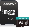 Флеш карта microSDXC 64Gb Class10 A-Data AUSDX64GUI3V30SA2-RA1 Premier Pro + adapter