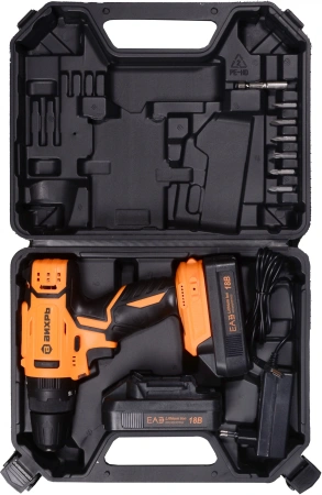 Дрель-шуруповерт Вихрь ДА-18Л-2кУ аккум. патрон:быстрозажимной (кейс в комплекте) (72/14/17)