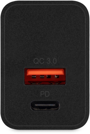 Сетевое зар./устр. Digma DGW2D 20W 3A+1A (PD+QC) USB-C/USB-A универсальное черный (DGW2D0F110BK)