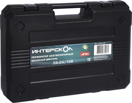 Перфоратор Интерскол ПА-24/18В без АКБ и ЗУ патр.:SDS-plus уд.:2.2Дж аккум. (кейс в комплекте)