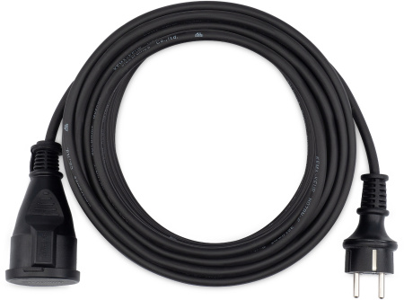 Удлинитель силовой Starwind ST-PS1.20/FRB-16 3x1.0кв.мм 1розет. 20м КГ 16A без катушки черный