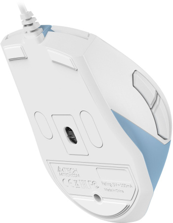 Мышь A4Tech Fstyler FM45S Air голубой/белый оптическая (2400dpi) silent USB (7but)