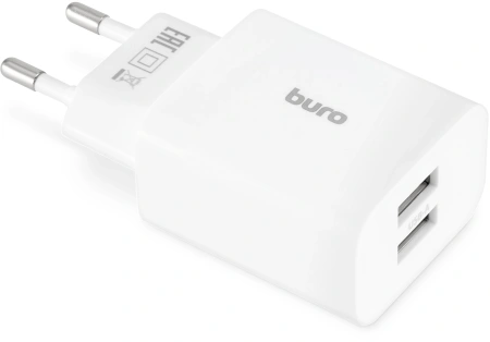 Сетевое зар./устр. Buro BUWE1 10.5W 2.1A 2xUSB универсальное белый (BUWE10S200WH)