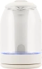Чайник электрический Starwind SKG1056 1.8л. 2000Вт белый/прозрачный (корпус: стекло)
