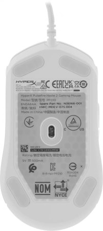 Мышь HyperX Pulsefire Haste 2 белый оптическая (26000dpi) USB (5but)
