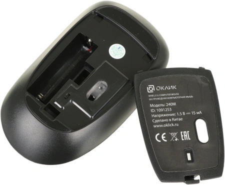 Клавиатура + мышь Оклик 240M клав:черный мышь:черный USB беспроводная slim Multimedia (1091253)