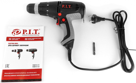 Дрель-шуруповерт P.I.T. PBM10-C1 400Вт патрон:быстрозажимной