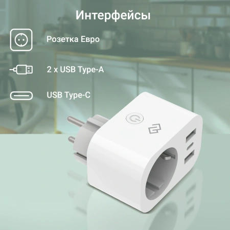 Умная розетка Digma DiPlug 500 EU Wi-Fi белый (TY1910)