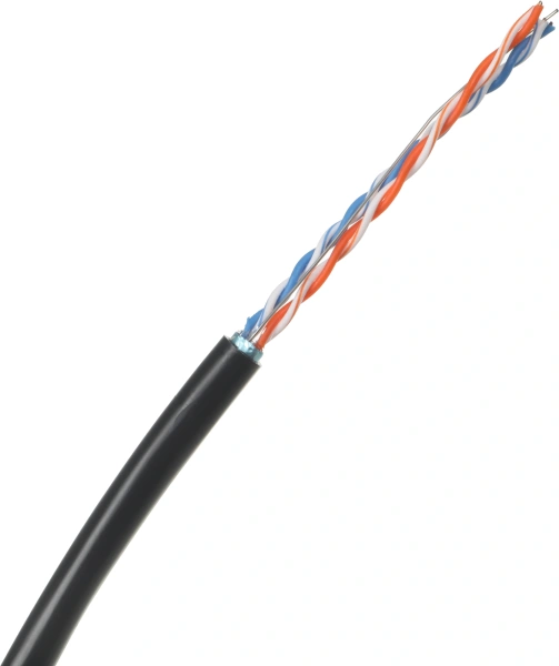 Кабель информационный Lanmaster TWT-5EFTP2-OUT кат.5E F/UTP 2X2X24AWG PE внешний 305м черный