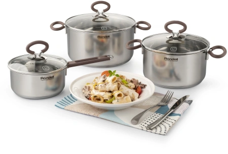 Ковш Rondell Etery RDS-1598 1.3л. d=16см (с крышкой) стальной