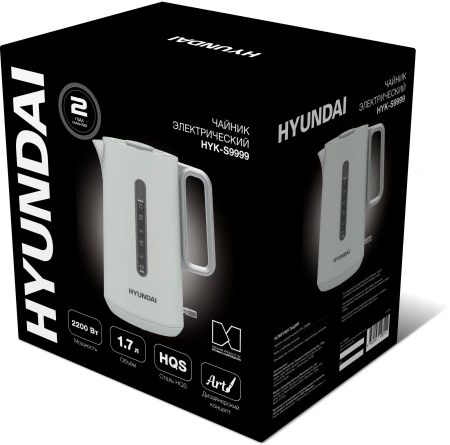 Чайник Hyundai HYK-S9999 1.7л. 2200Вт светло-зеленый/серебристый (металл)