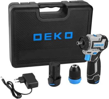 Дрель-шуруповерт Deko Loner 12V Pro аккум. патрон:быстрозажимной (кейс в комплекте) (085-1122)