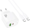Сетевое зар./устр. Hoco CS54A Surplu 20W 3A (PD+QC) USB-A/Type-C универсальное белый (31532)