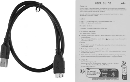 Жесткий диск Netac USB 3.0 1Tb NT05K331N-001T-30BK K331 2.5" черный