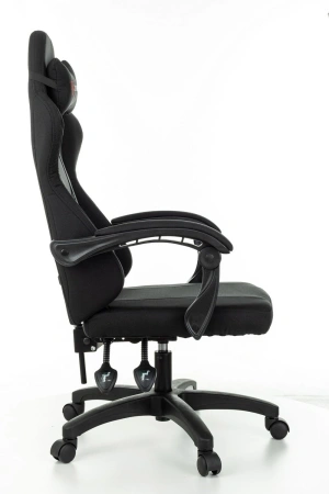 Кресло игровое Zombie Rudger черный с подголов. крестов. пластик