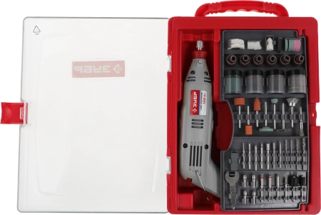 Гравер Зубр ЗГ-130ЭК H176 130Вт насадок:169 кейс