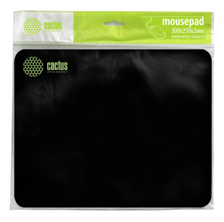 Коврик для мыши Cactus CS-MP-P01M Black Средний 300x250x2мм
